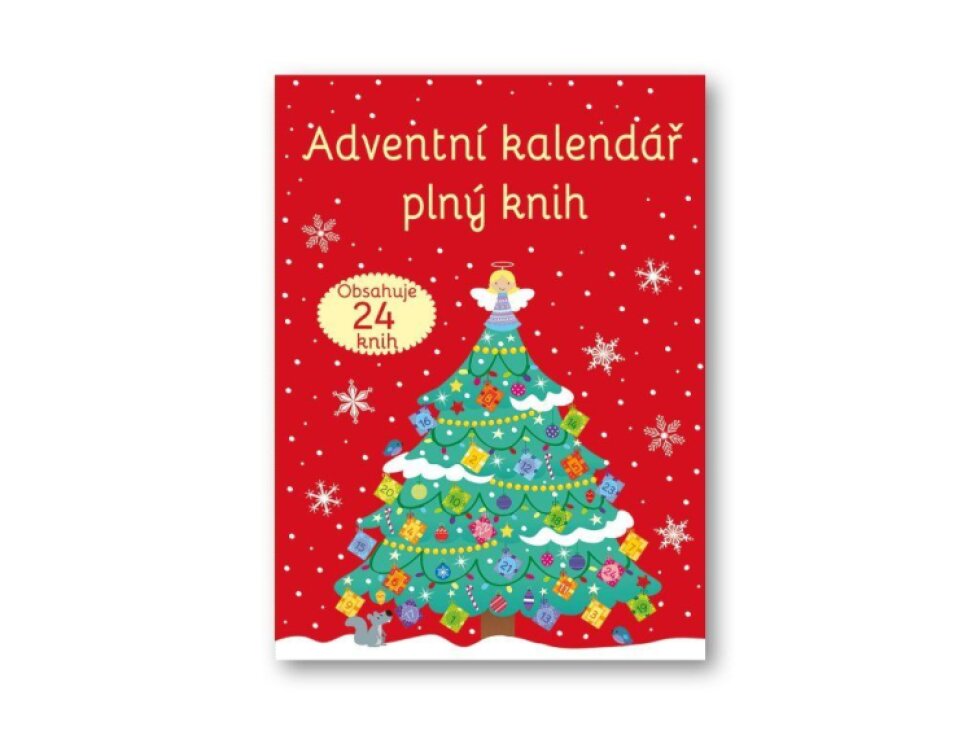 Adventní kalendář plný knih - červený