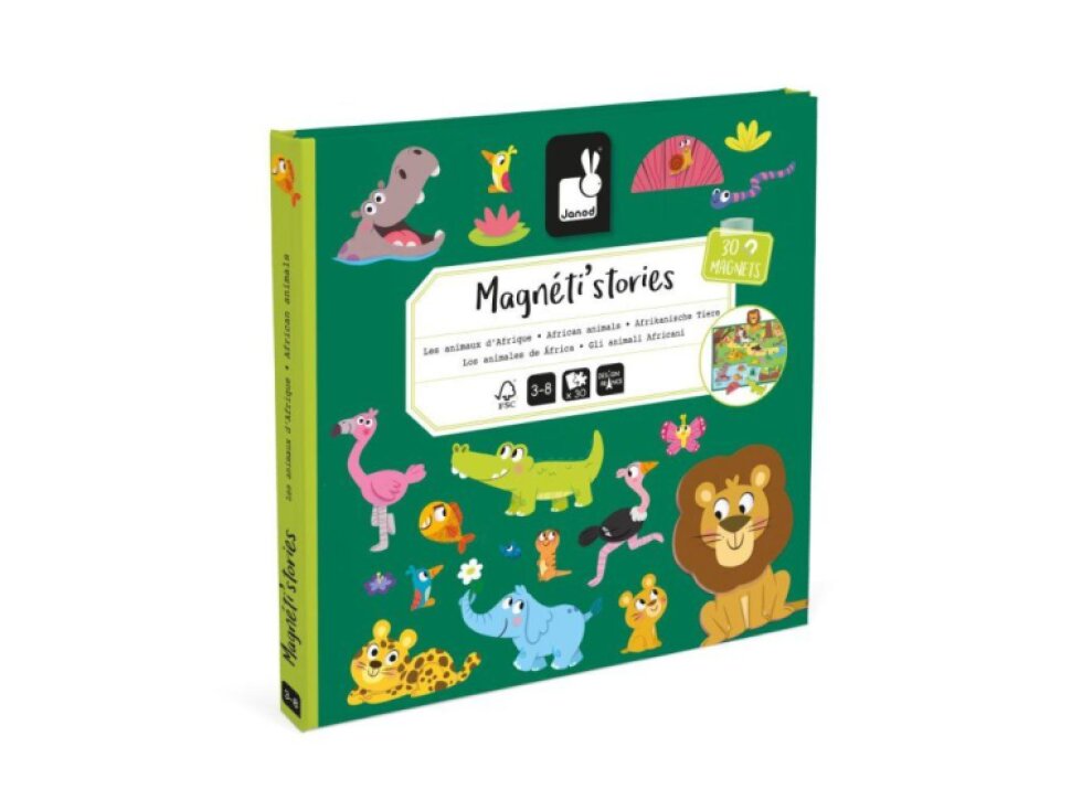Janod Magnetická kniha Magnetistories Africká zvířátka