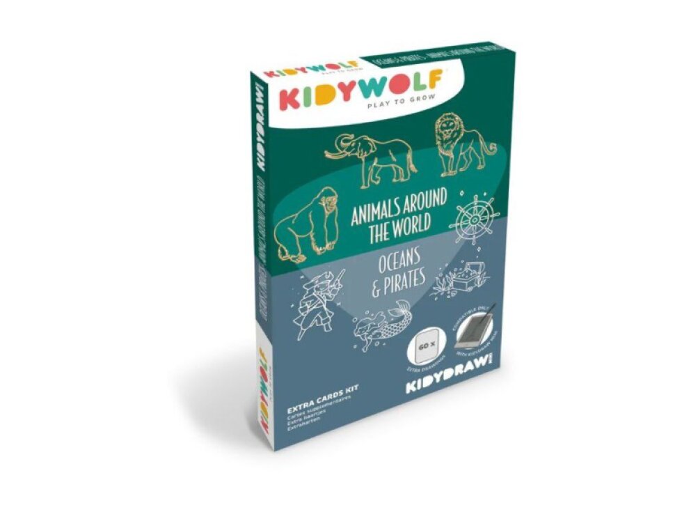 Doplňkové karty KIDYDRAW MINI - Zvířata celého světa, oceánů a piráti