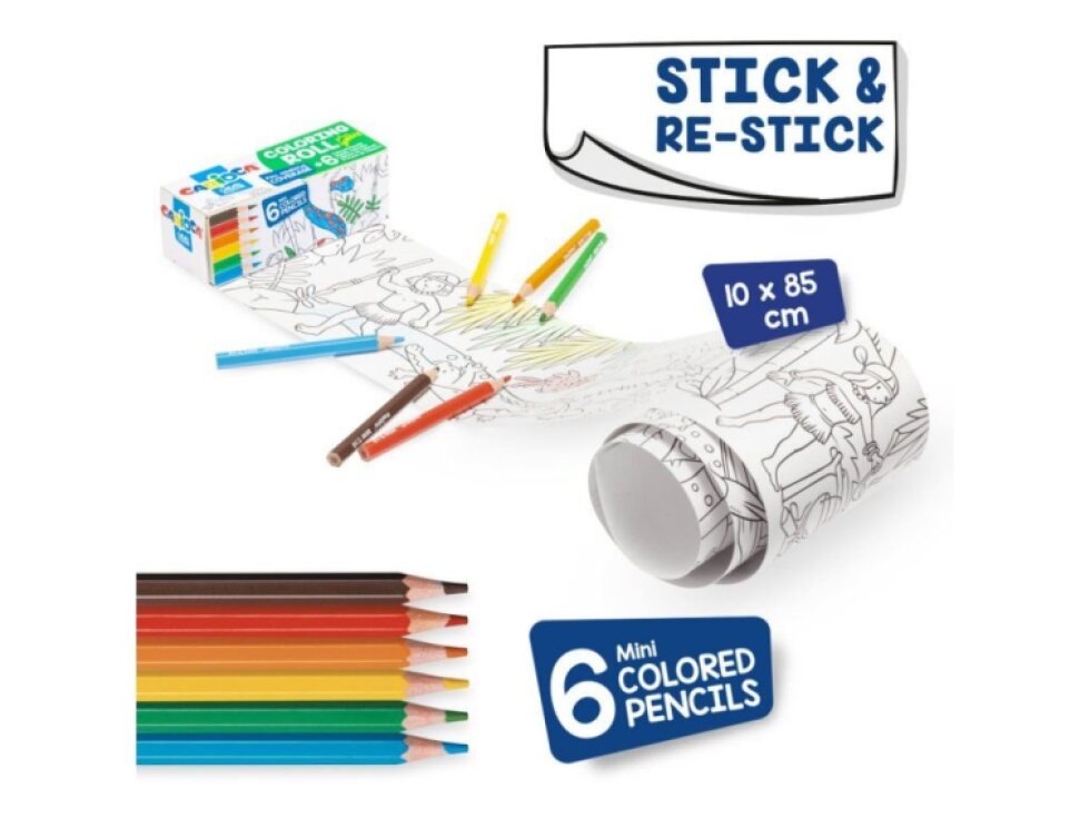Carioca – Omalovánky v roli Mini + 6 pastelek