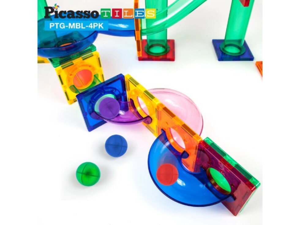 PicassoTiles - Svítící kuličky pro kuličkovou dráhu (8 ks)