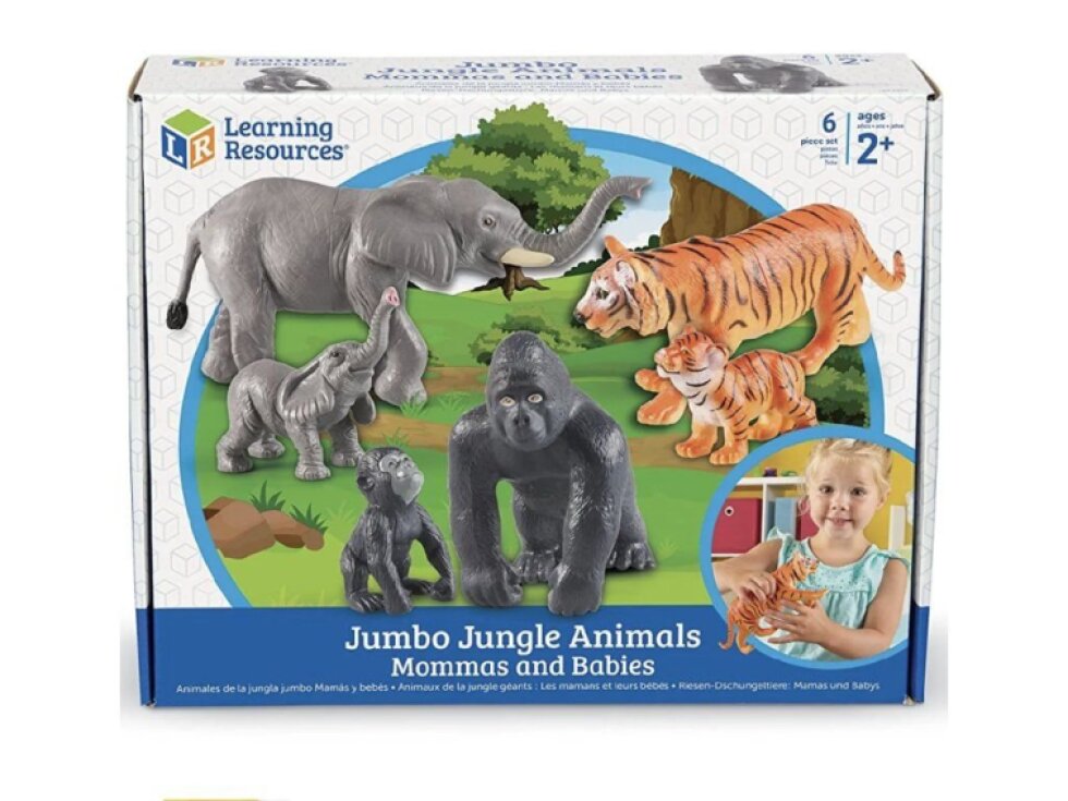 Learning Resources – Jumbo Zvířátka maminky a mláďata z džungle