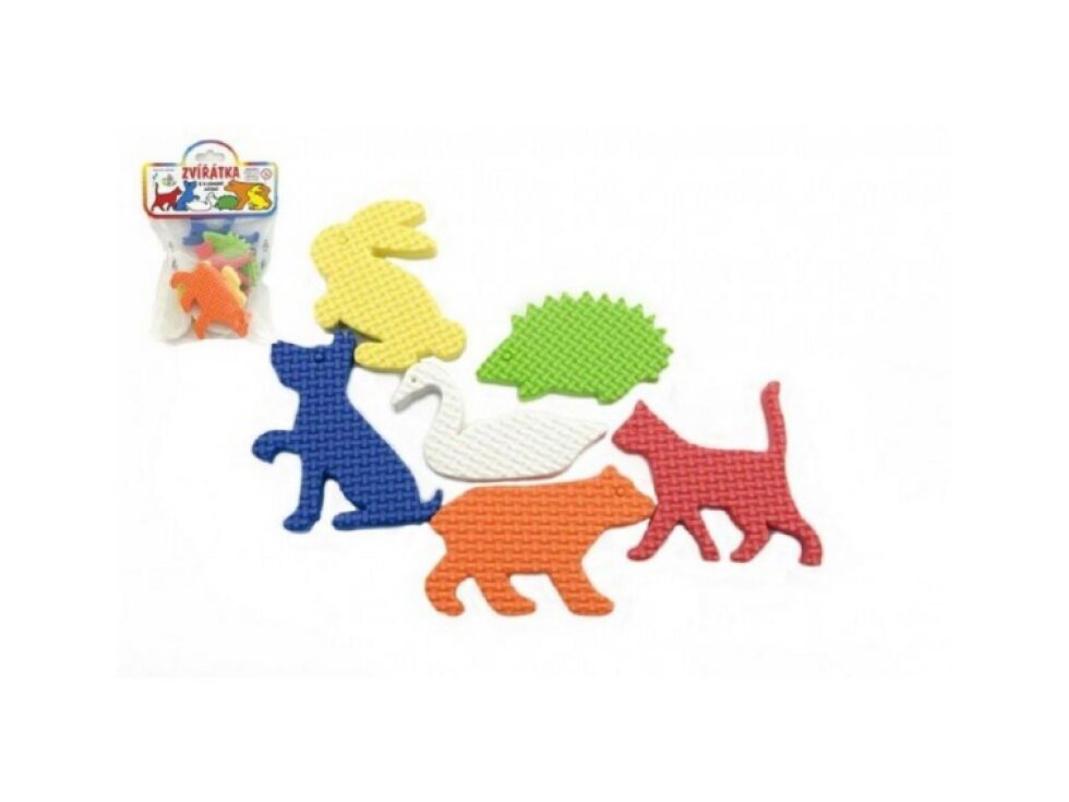 Pěnové vodolepky Zvířátka - 6 dílků