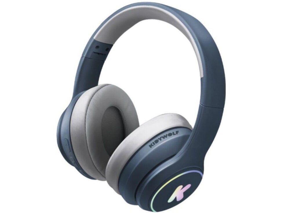 Blikající dětská sluchátka Kidywolf KIDYEARS - modrá