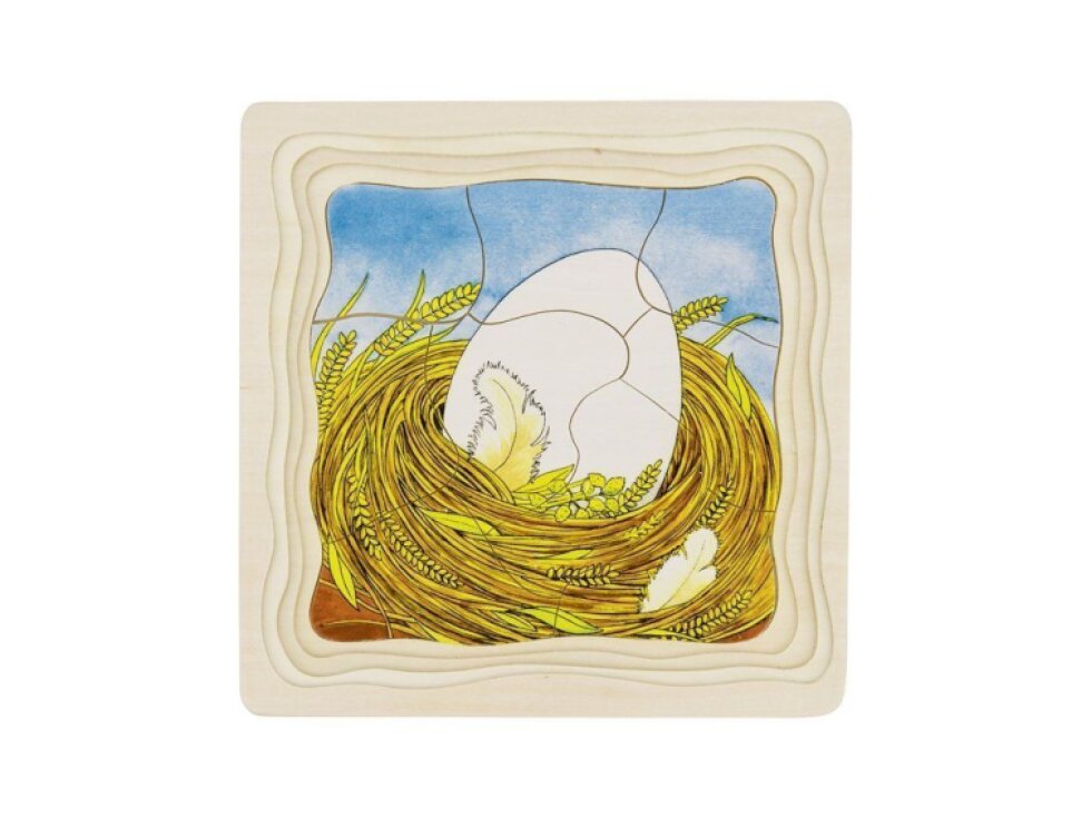 Goki Vývojové vrstvené puzzle - Slepička