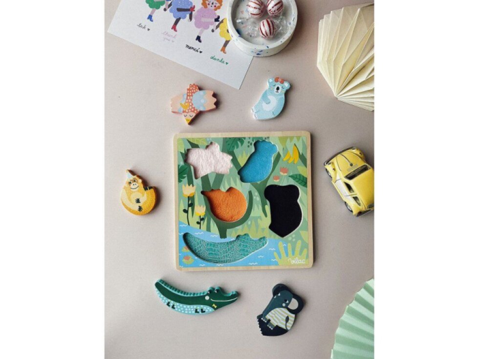 Vilac Senzorické vkládací puzzle Jungle