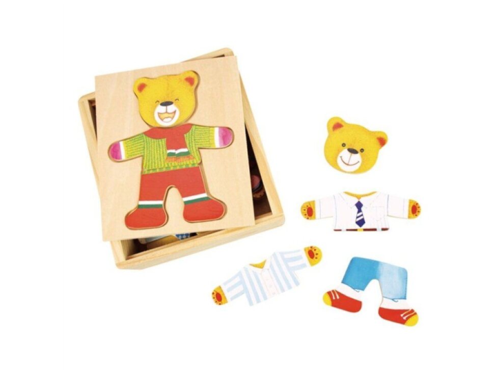 Bigjigs Toys Oblékací puzzle Pan medvěd