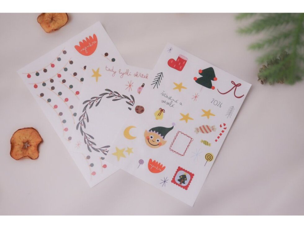 Vánoční samolepky k domečku NejenHra