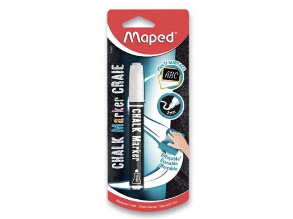 KŘÍDOVÝ VÍCEPOVRCHOVÝ POPISOVAČ MAPED - na magnetické stavebnice