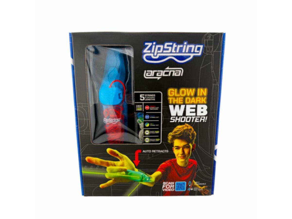 ZipString Aracna - dokonalá patentovaná hračka pro nekonečné triky a zábavu, dobíjení přes USB-C, pro děti i dospělé, 5 velikosti provázků
