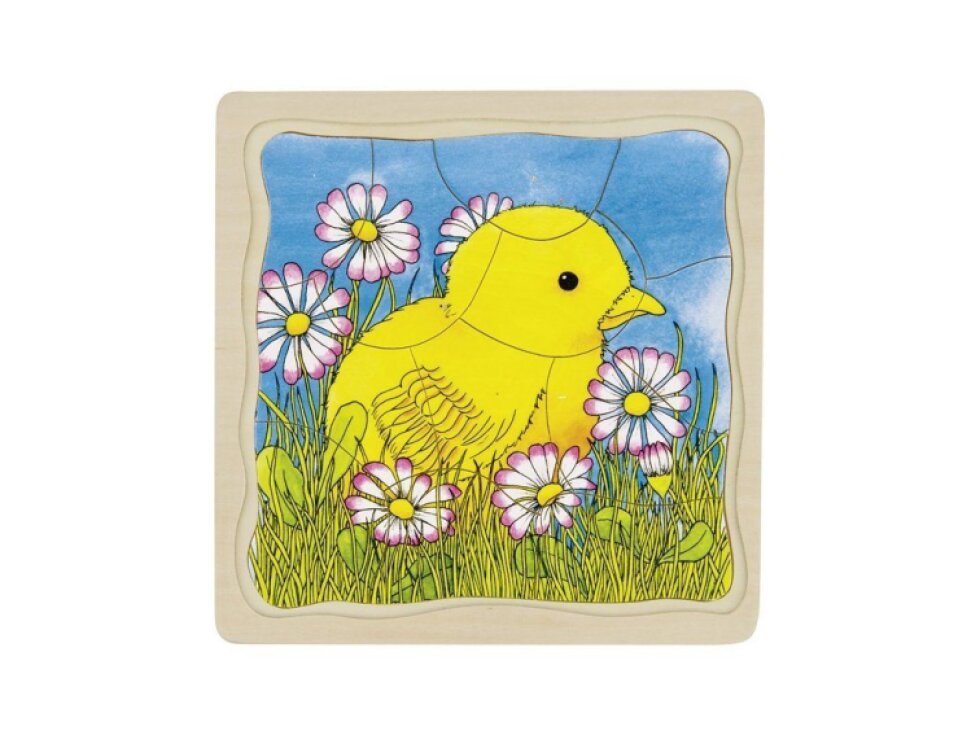 Goki Vývojové vrstvené puzzle - Slepička