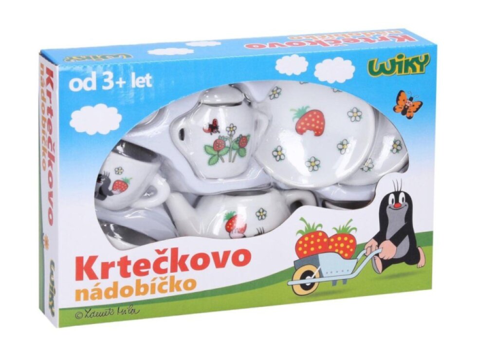Nádobí - čajový set Krtek porcelán 9 ks v krabičce 17x12x4cm