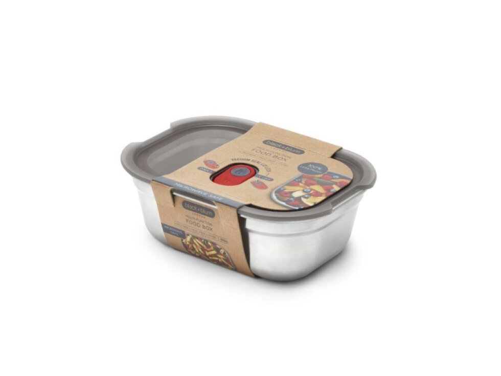 Ocelový box na jídlo - vel. L, barva: Grey / Red