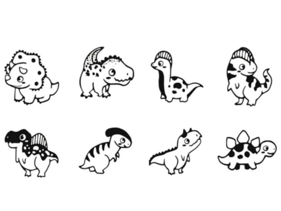 RAZÍTKA ALADINE STAMPO BAMBINO - DINOSAUŘI, 8 KS