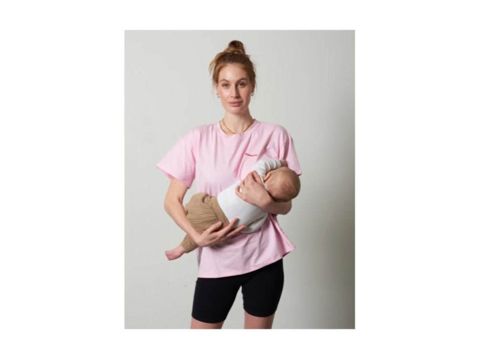 Kojící triko -Milk is my superpower - pink