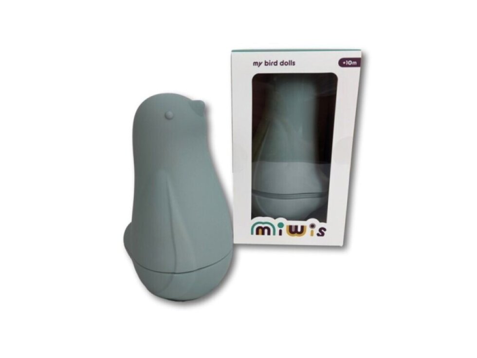 Silikonová sada matrjošek MIWIS – Modří ptáci,6 dílů