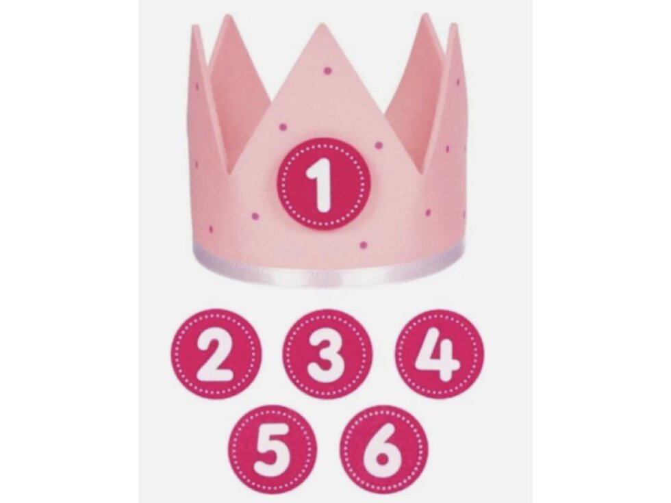 Narozeninová korunka - růžová