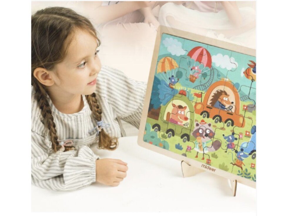 DŘEVĚNÉ BABY PUZZLE CESTUJEME 24 DÍLKŮ
