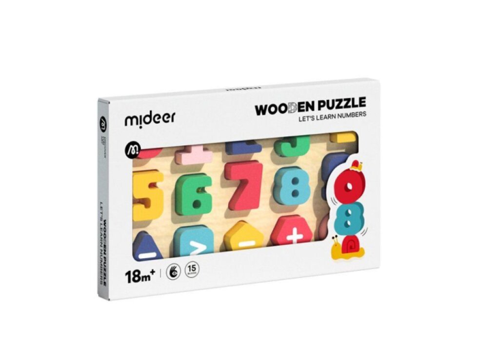 Vkládací puzzle Čísla - 15 dílků