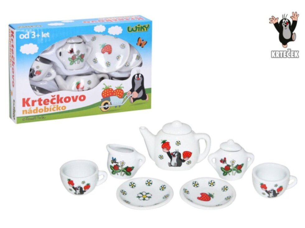 Nádobí - čajový set Krtek porcelán 9 ks v krabičce 17x12x4cm