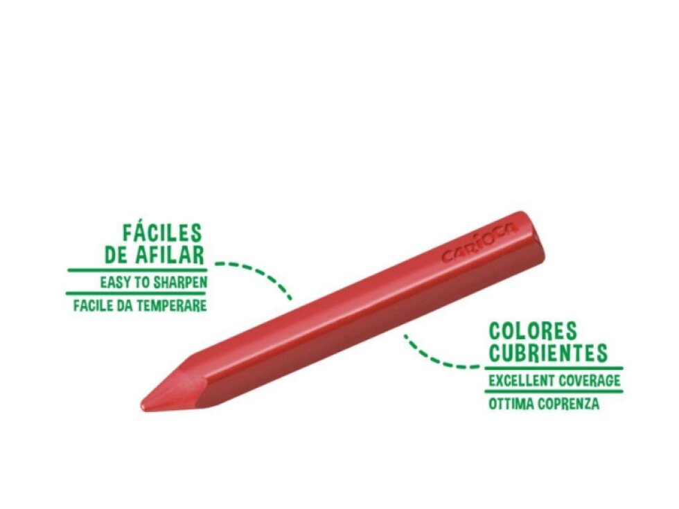 Carioca – Maxi Plastello trojhranné voskovky 12 ks