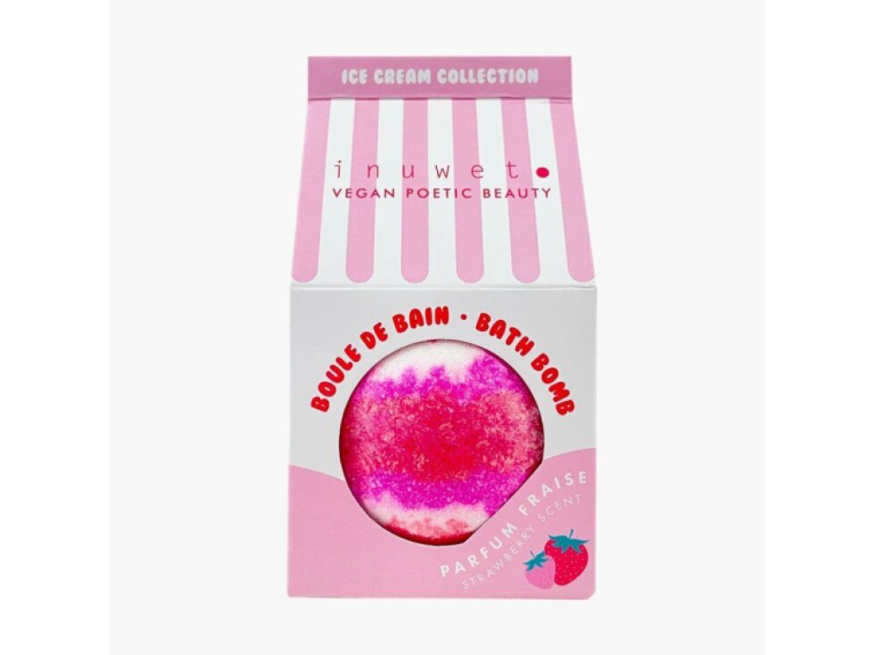 Inuwet Koupelová bomba Icecream Strawberry