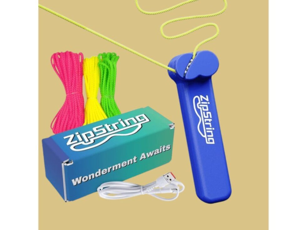 ZipString® Original - dokonalá patentovaná hračka pro nekonečné triky a zábavu, dobíjení přes USB-C, pro děti i dospělé, 3 velikosti provázků