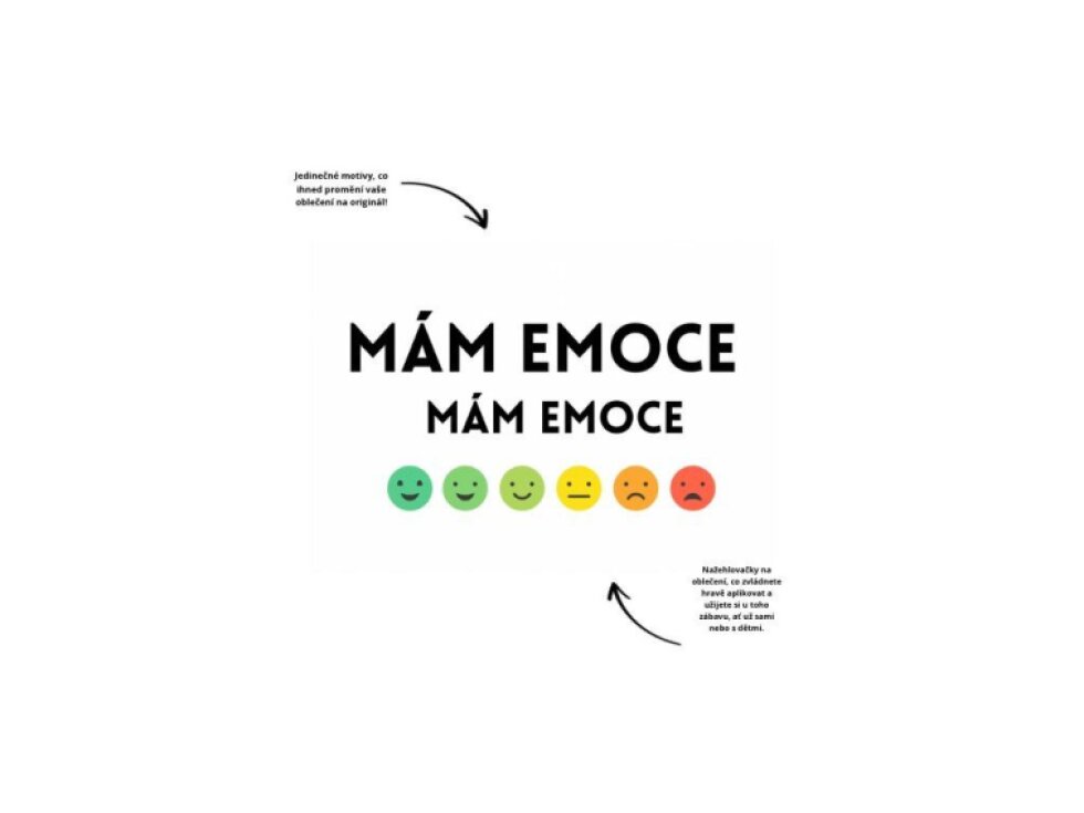 Nažehlovačky na oblečení - Mám emoce