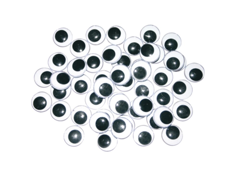 Pohyblivé oči 18 mm – sada 50 ks pro tvoření