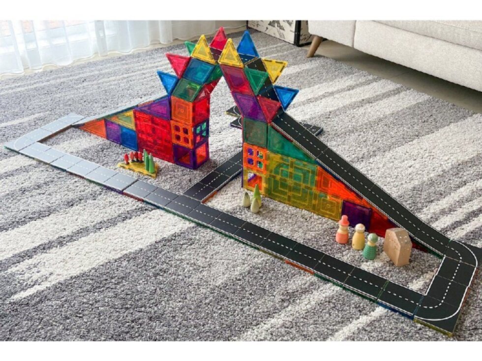 Learn & Grow Toys - Magnetické podložky Silnice (40 ks)