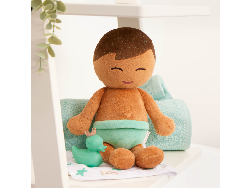 LULLABABY PANENKA PLYŠOVÁ DO VANY KLUK LIGHT BROWN HAIR