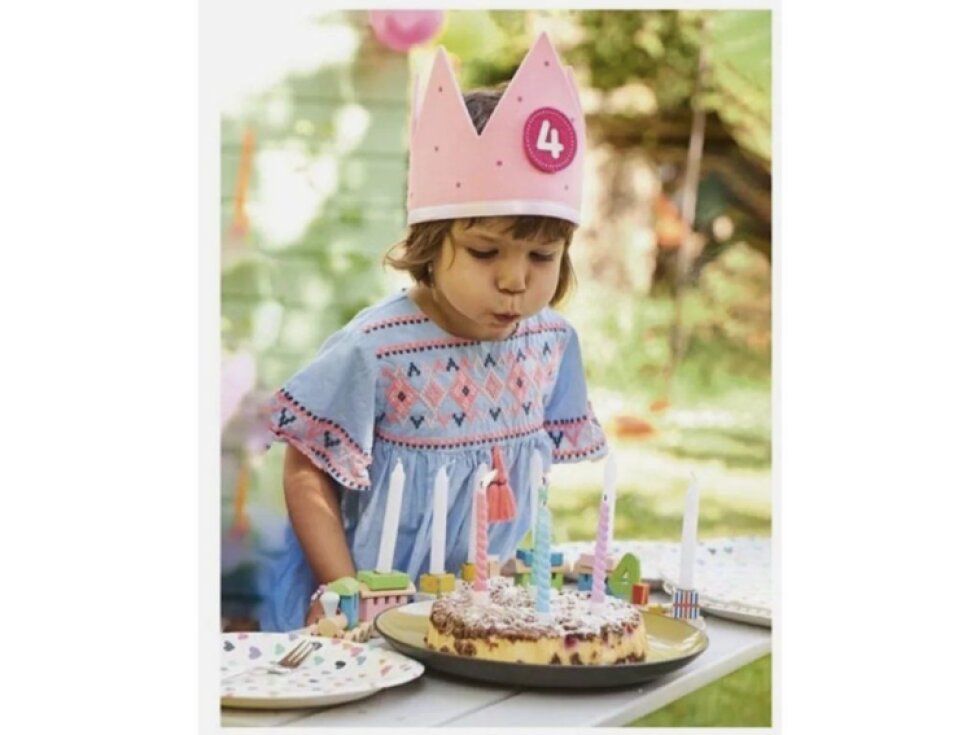 Narozeninová korunka - růžová