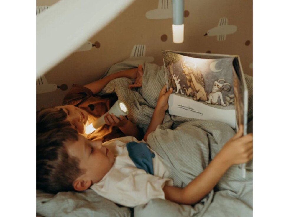 Multifunkční svítilna/baterka pro děti Kidywolf - modrá