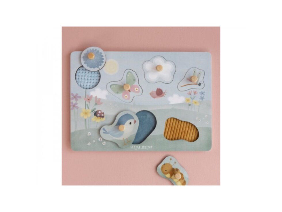 Vkládací puzzle Květiny a motýli
