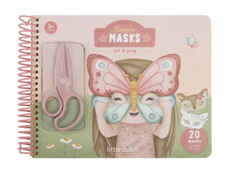 Kniha s vystřihovacími maskami Rosa - Little Dutch