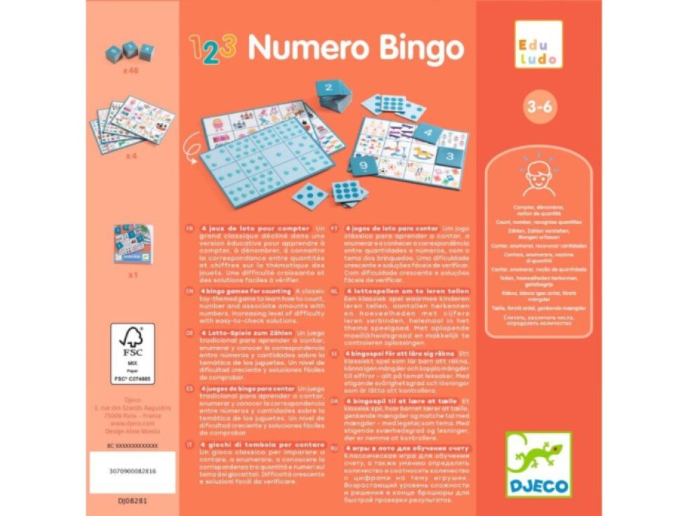 DJECO Hra Bingo 4 ks