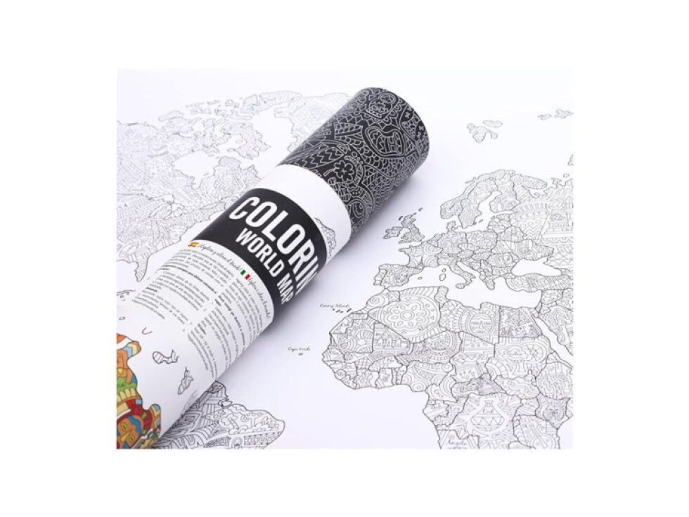 Plakát – tvořivá mapa světa s fixy