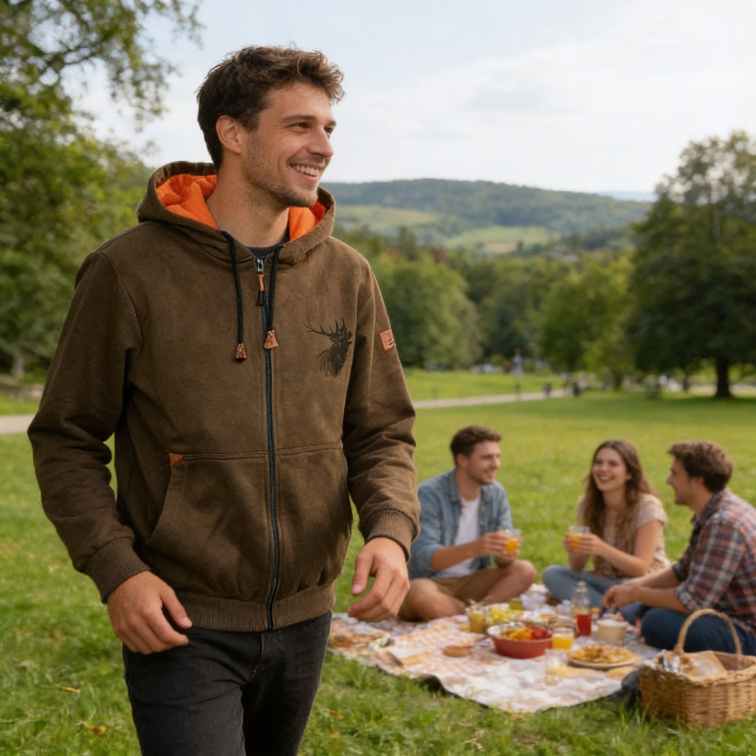 mikina na zip C.I.T. s kapucí