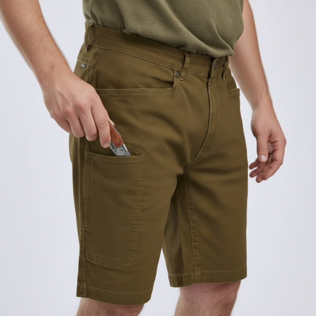 kraťasy Varnamo Vintage Canvas - Pinewood