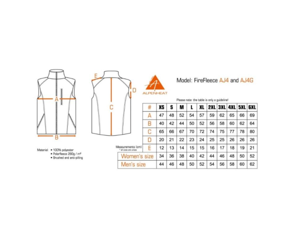 vyhřívaná fleecová vesta - Alpenheat