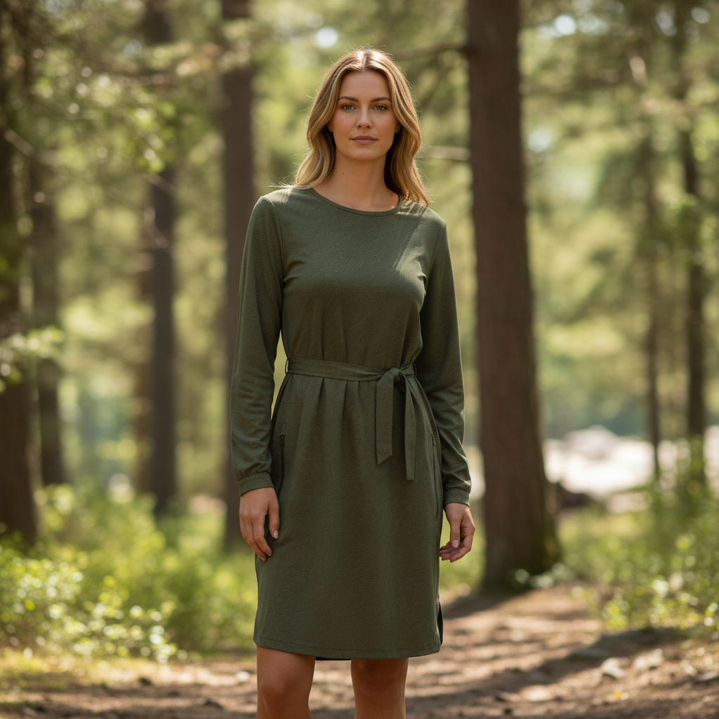 šaty Everyday Travel Topographic - Pinewood