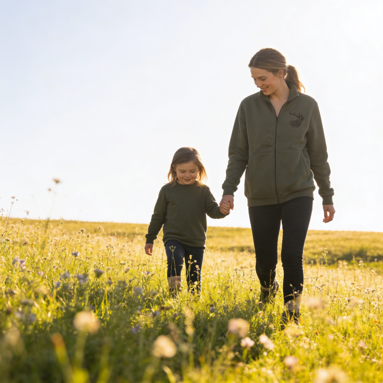 mikina C.I.T. dlouhý zip - jelen