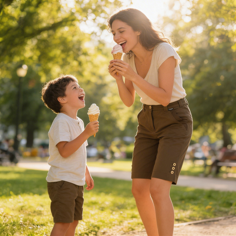 dámské kraťasy hnědozelené Zaira - Margita
