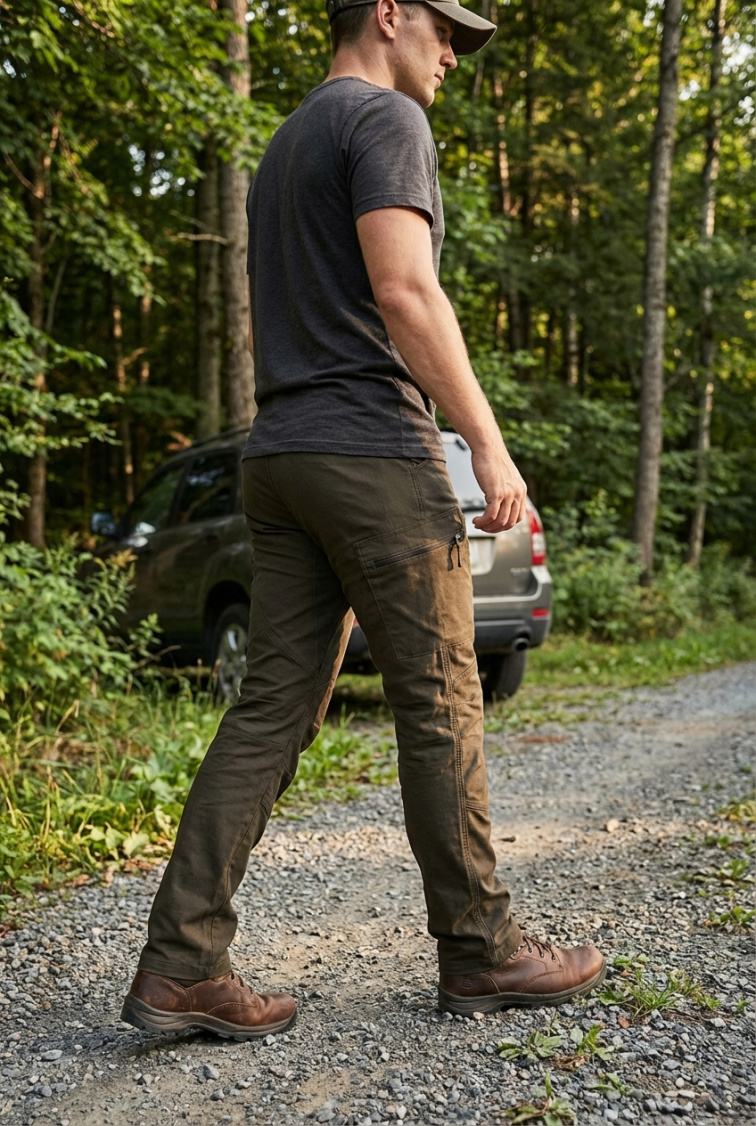 pánské bavlněné khaki kalhoty Sander - C.I.T.