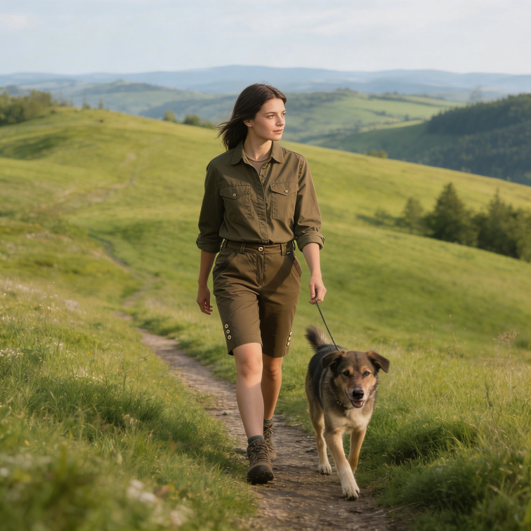 dámské kraťasy hnědozelené Zaira - Margita