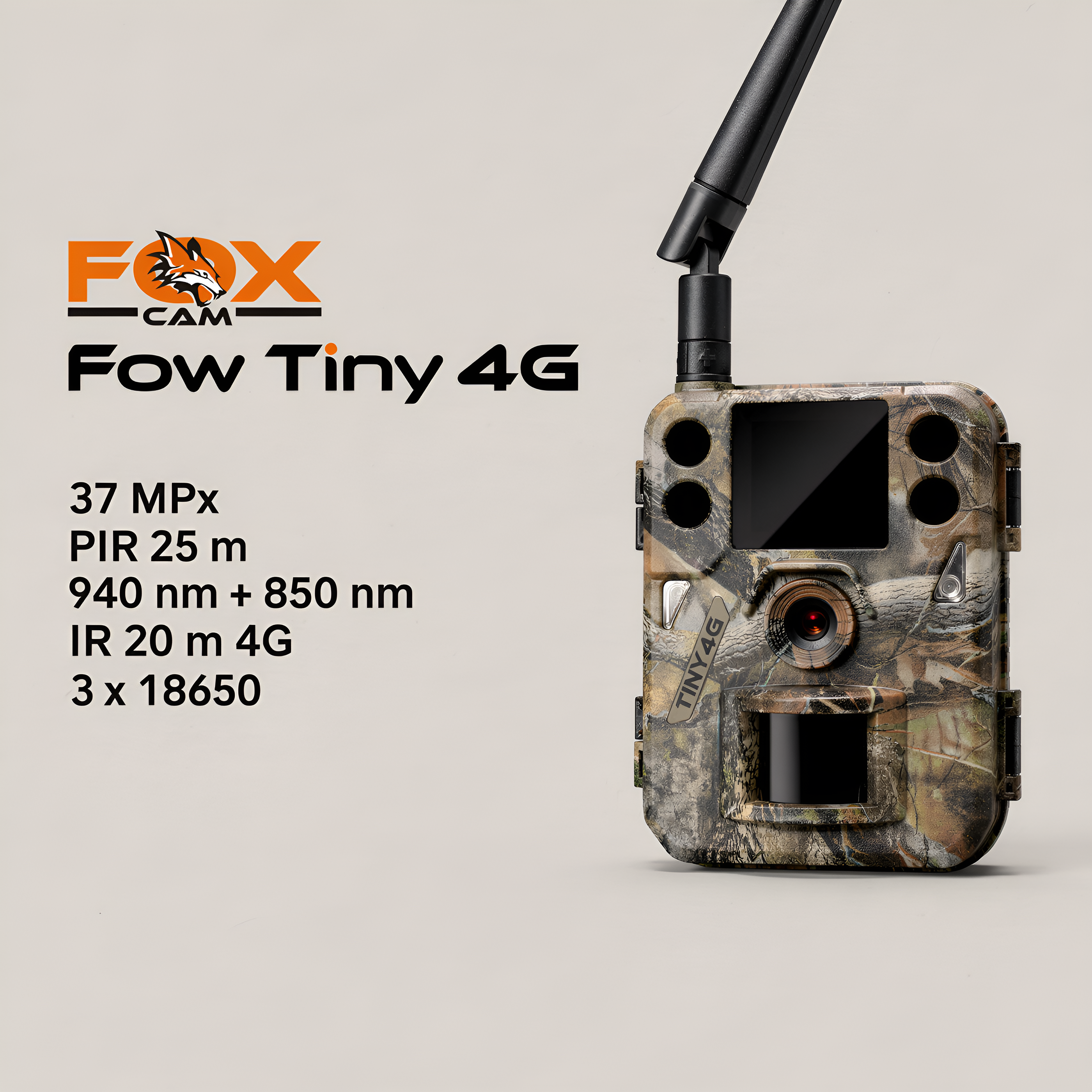 fotopast Tiny 4G Black Flash - FOXcam