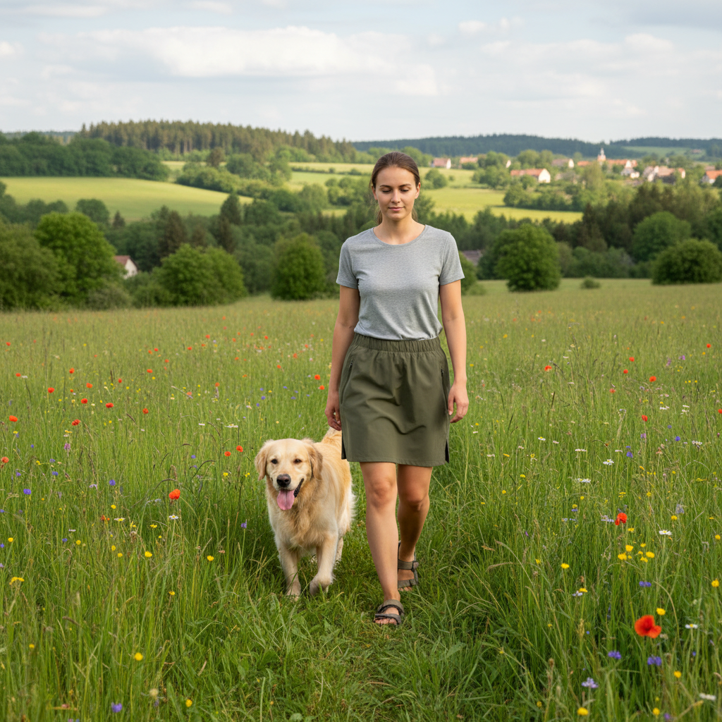 sukně Everyday Travel Topografic - Pinewood
