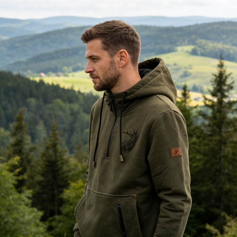 mikina C.I.T. s kapucí - jelen