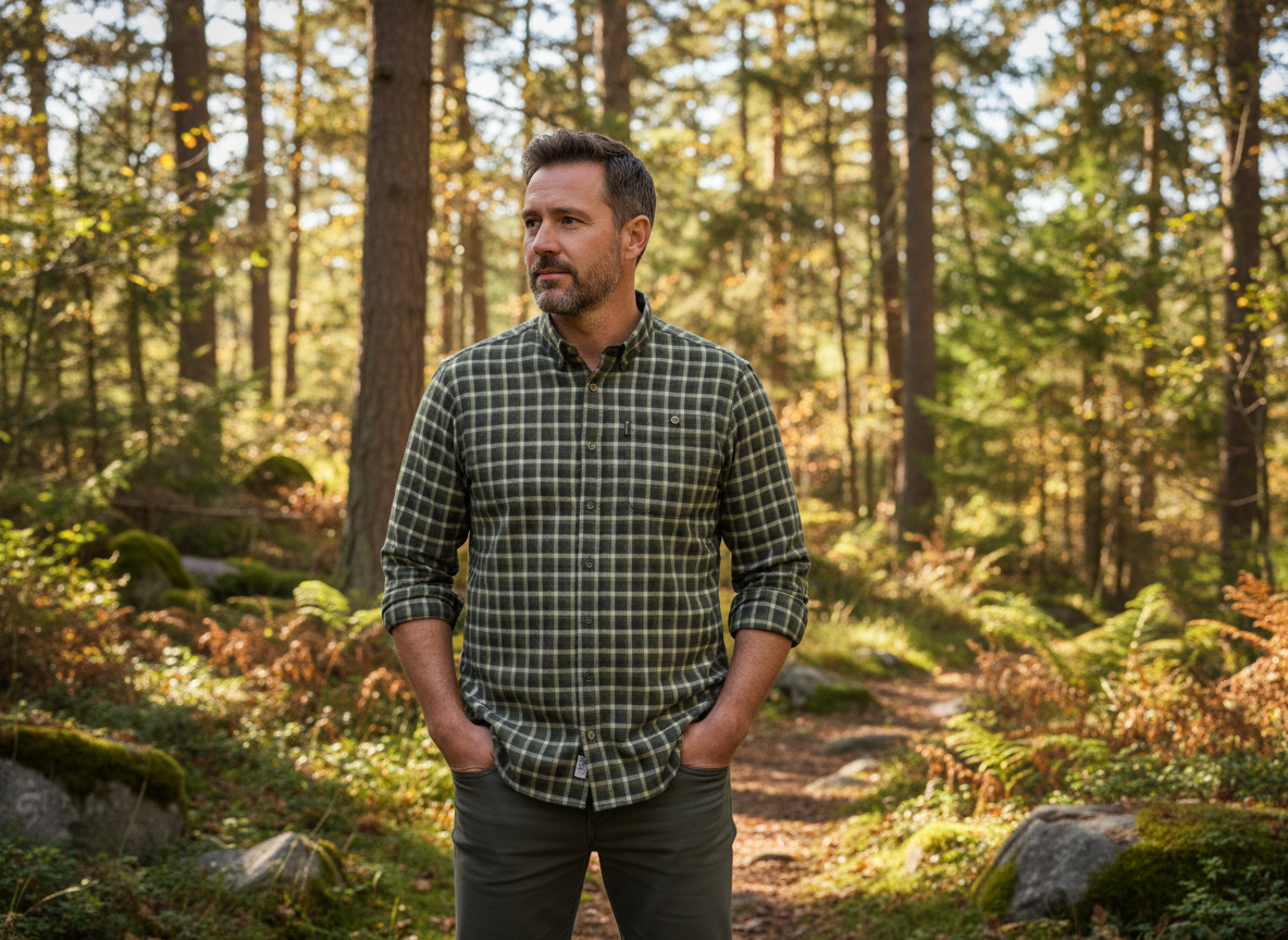 košile Maribor TC green/beige - Pinewood