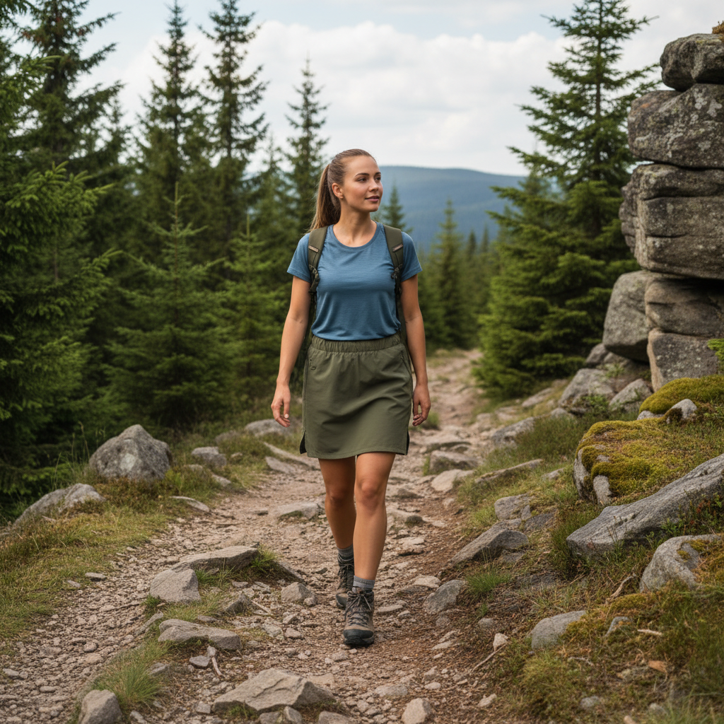 sukně Everyday Travel Topografic - Pinewood